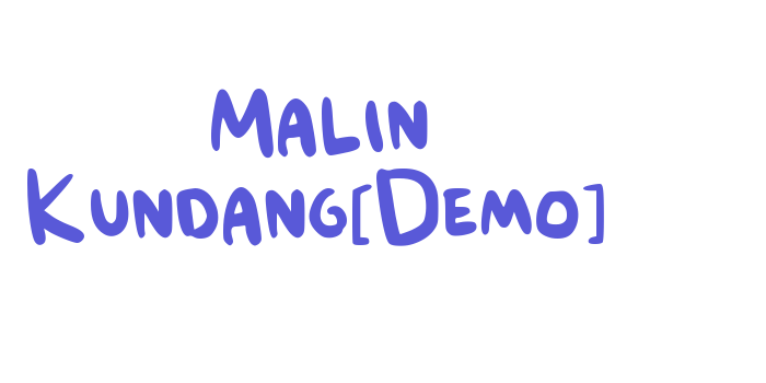 Malin Kundang[Demo] Font Download